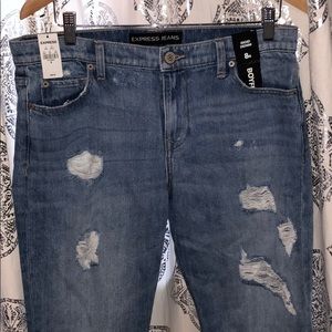 NWT Express Distressed Boyfriend Jeans